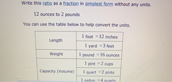 Write The Ratio 2 To 8 As A Fraction In Simplest Form