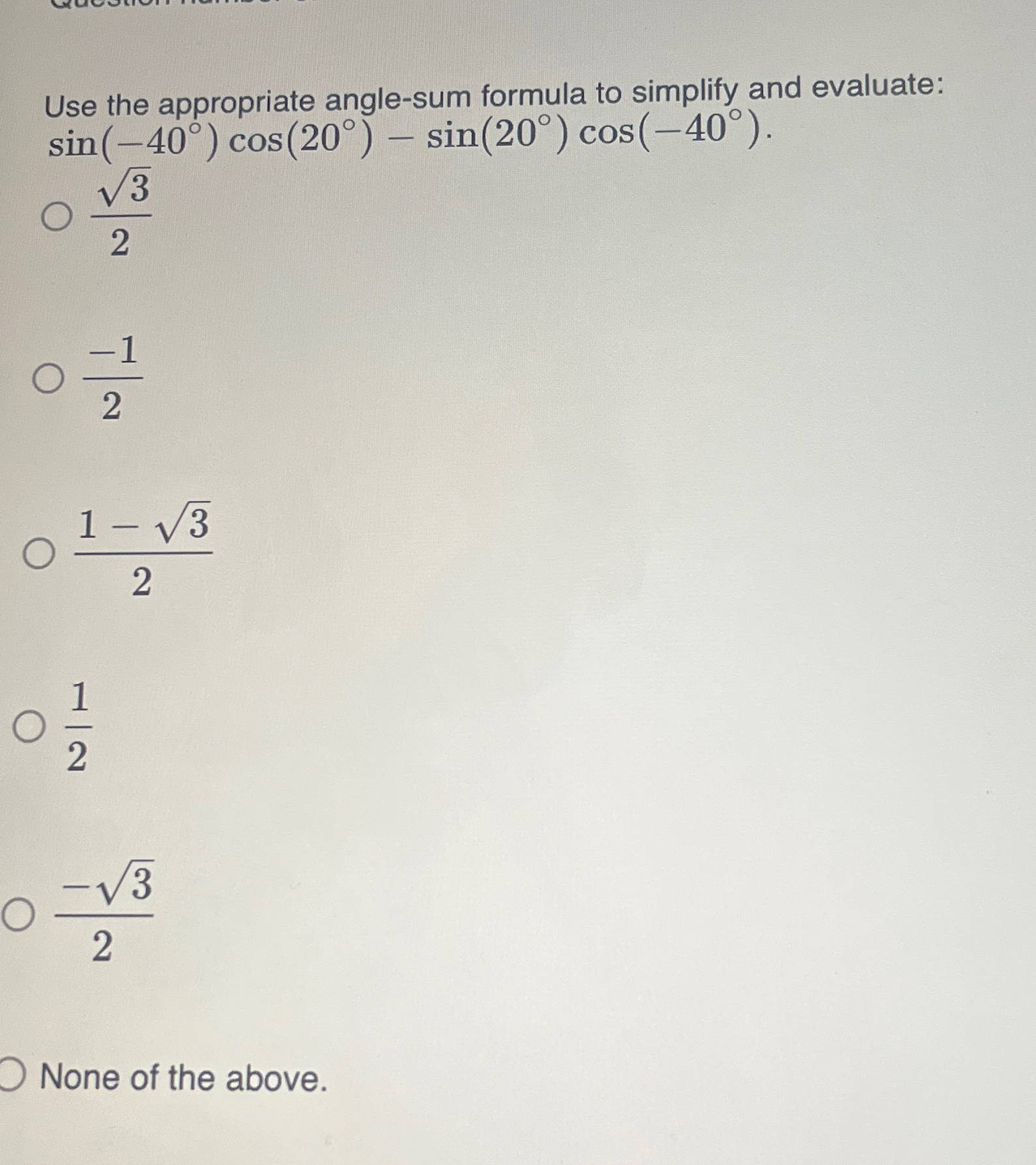 Solved use the appropriate angle sum formula to simplify and chegg