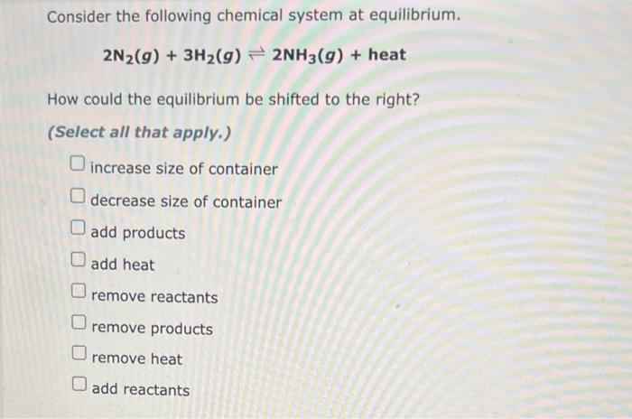 Solved Consider The Following Chemical System At | Chegg.com