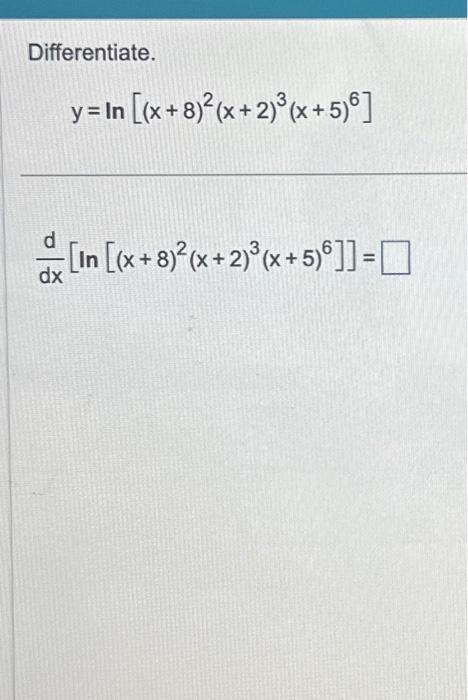 differentiate x 2 5x 6 4x 2 x 3