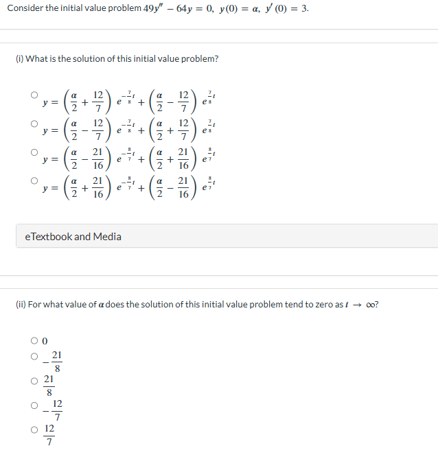 Solved Consider the initial value problem | Chegg.com