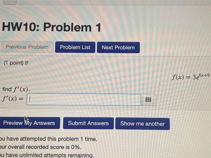 Solved HW10: Problem 1 Previous Problem Problem List Next | Chegg.com
