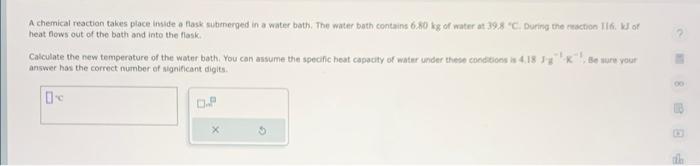 Solved A chemical reaction takes place inside o fask | Chegg.com