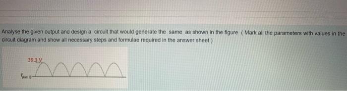 Solved Analyse the given output and design a circuit that | Chegg.com