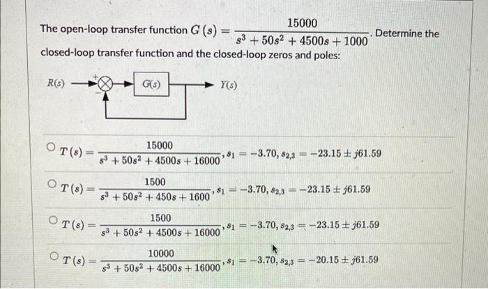Solved The open-loop transfer function | Chegg.com