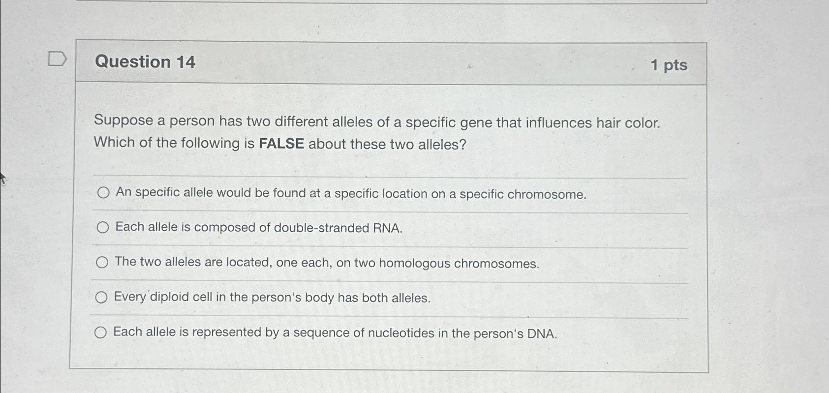 Solved Question 141 ﻿ptsSuppose a person has two different | Chegg.com