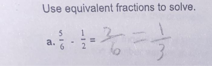 problem solving find equivalent fractions lesson 6 5