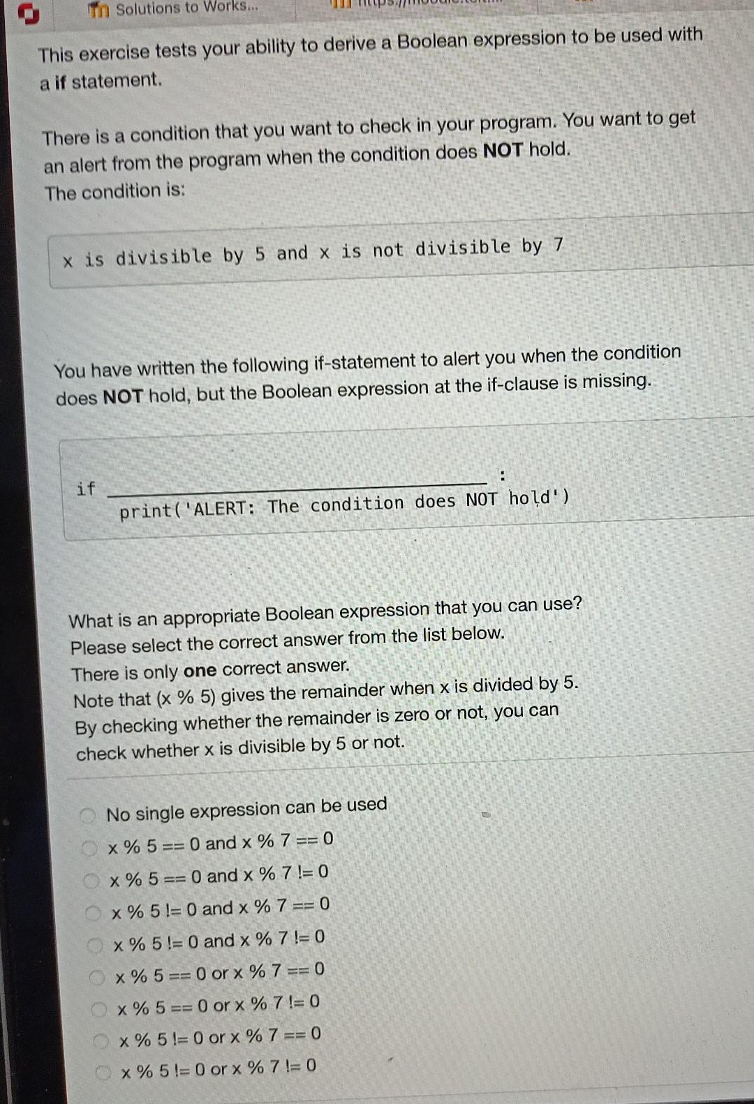Solved This exercise tests your ability to derive a Boolean | Chegg.com