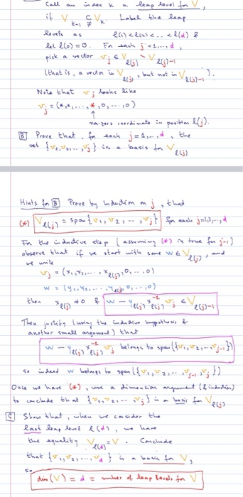Call An Index K A Leap Level For If V Cv Label The Chegg Com