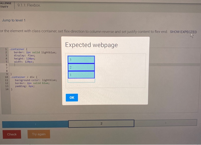 solved-forthe-element-with-class-container-set-flex-dire