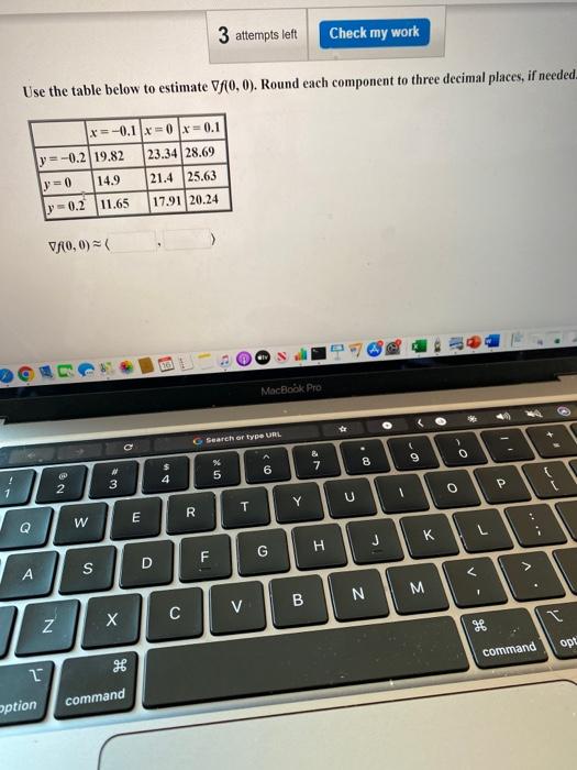 Solved 3 attempts left Check my work Use the table below to | Chegg.com