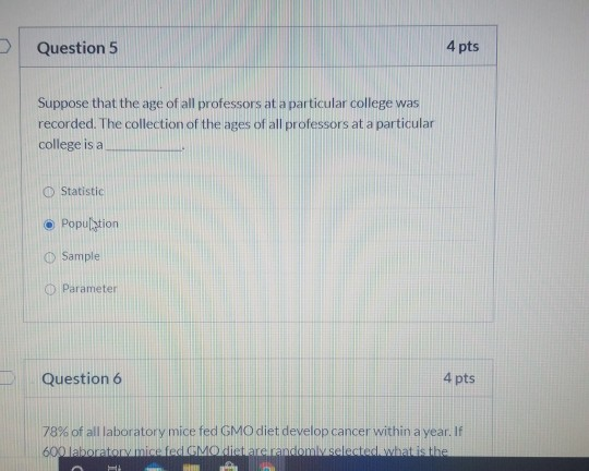 Solved Question 5 4 pts Suppose that the age of all | Chegg.com