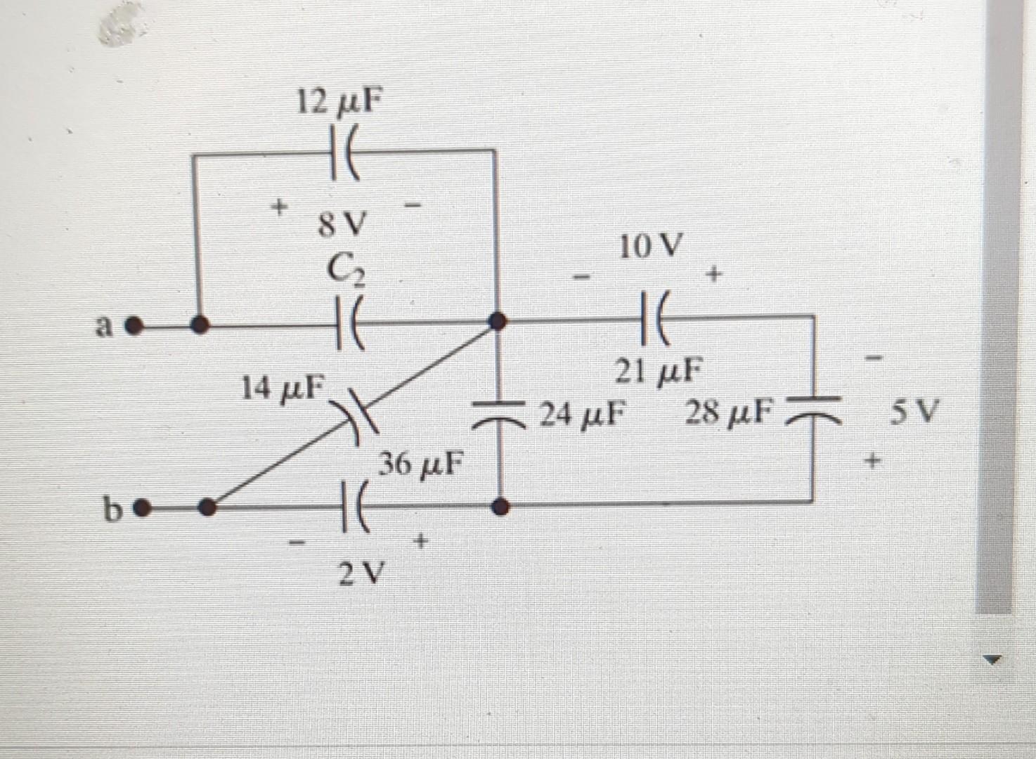 Solved Find The Equivalent Capacitance With Respect To The | Chegg.com