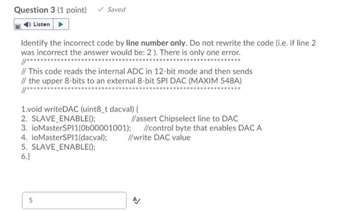 Solved Identify the incorrect code by line number only. Do | Chegg.com