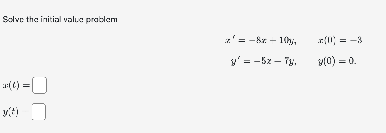 Solved Solve the initial value | Chegg.com