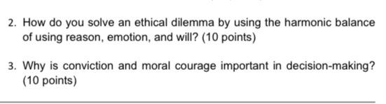 Solved 2. How do you solve an ethical dilemma by using the | Chegg.com