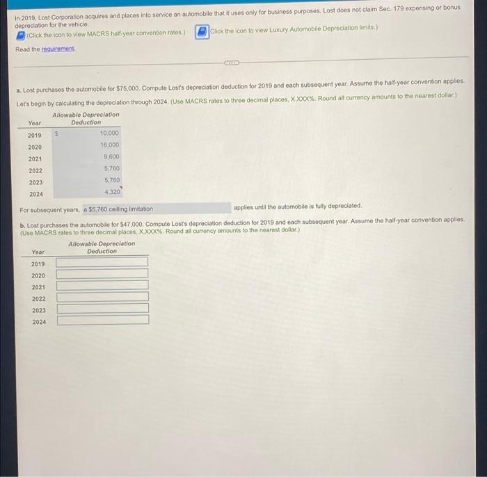 Solved In 2019, Lost Corporation acquires and places into