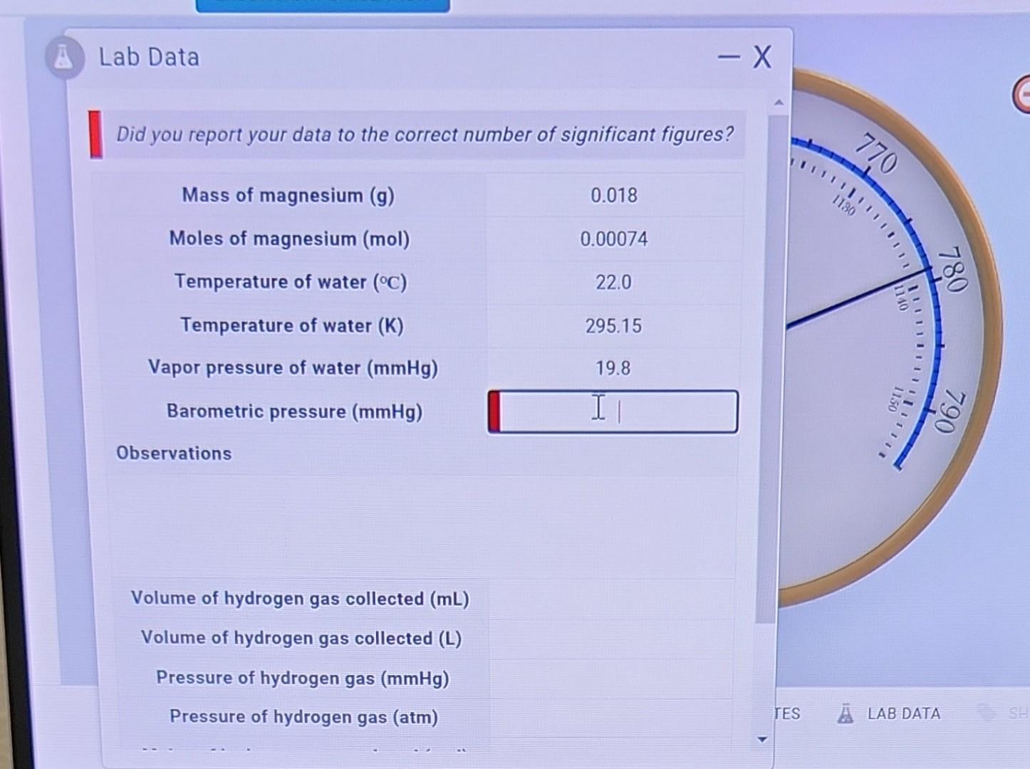 Solved How do I get the barometric pressure to the correct