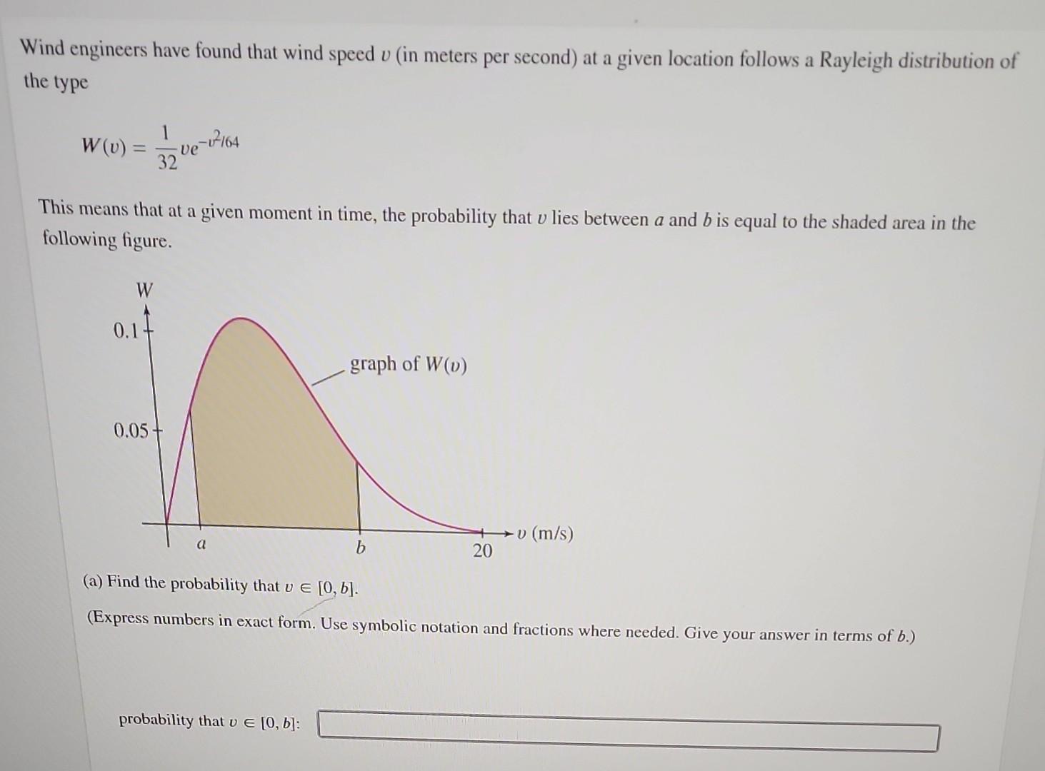 Solved Wind engineers have found that wind speed u (in | Chegg.com