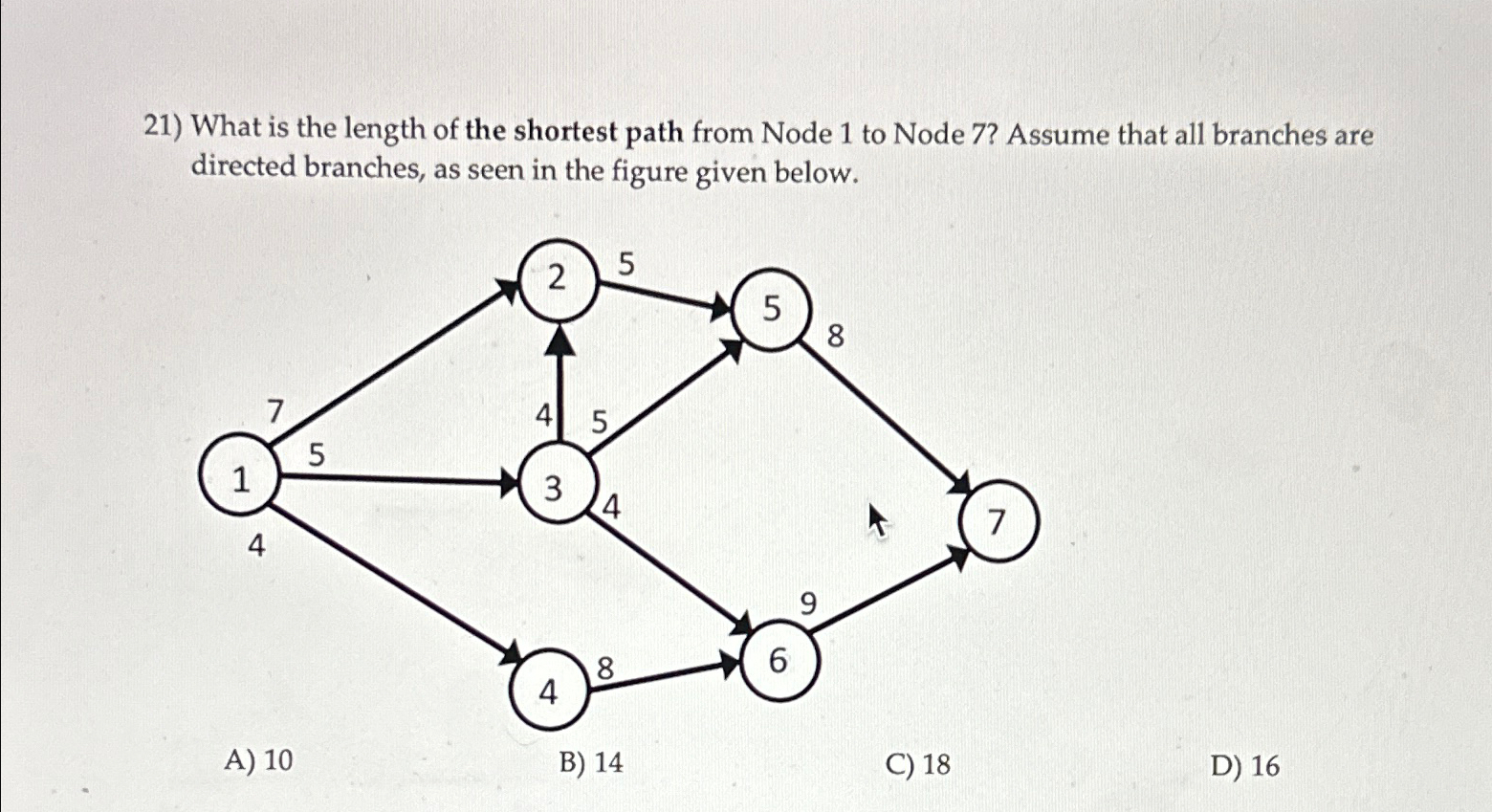 Solved What is the length of the shortest path from Node 1 | Chegg.com