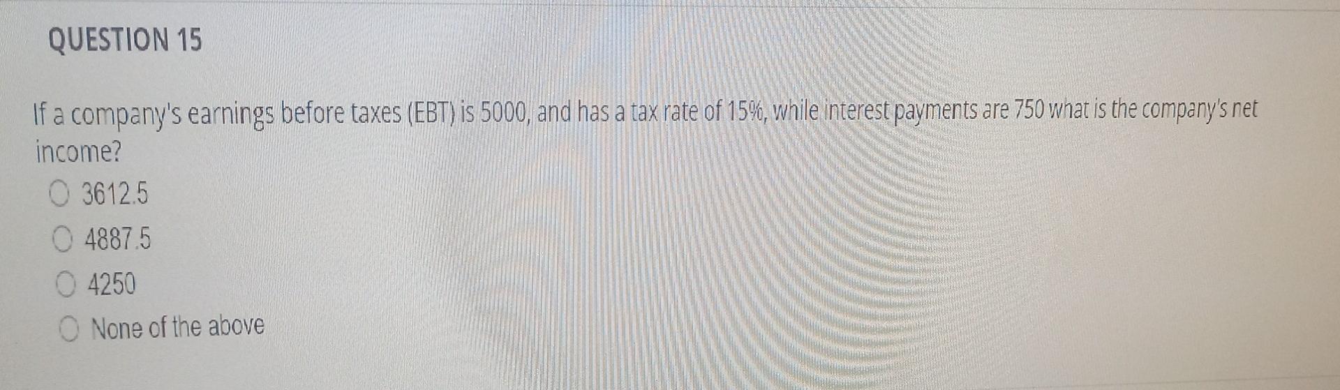 Solved QUESTION 17 Based on the data below calculate the | Chegg.com