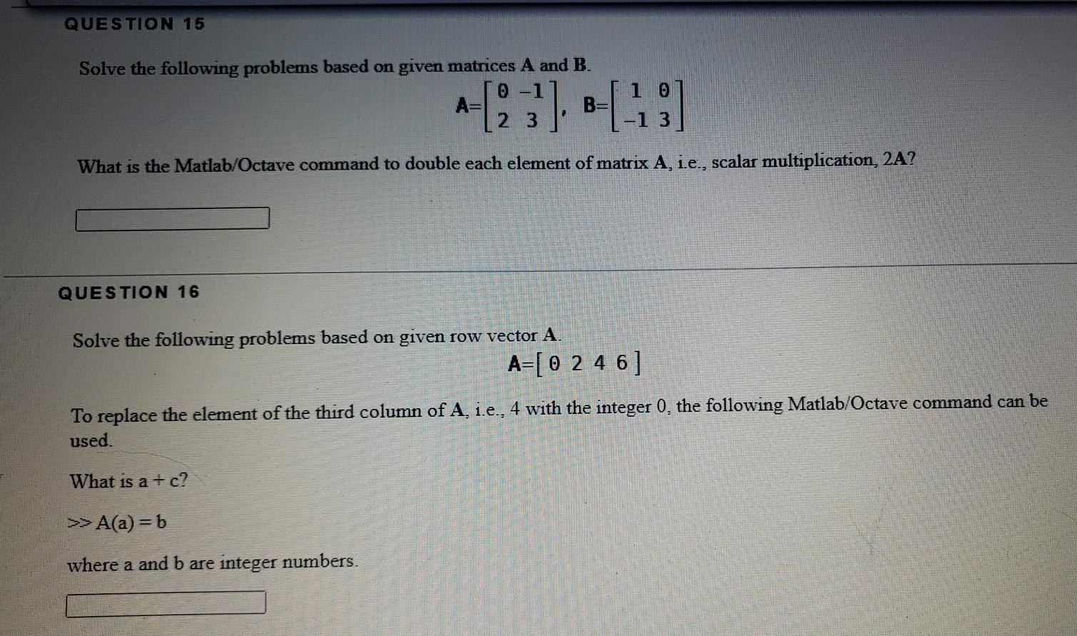 Solved QUESTION 1 Solve the following problems based on | Chegg.com
