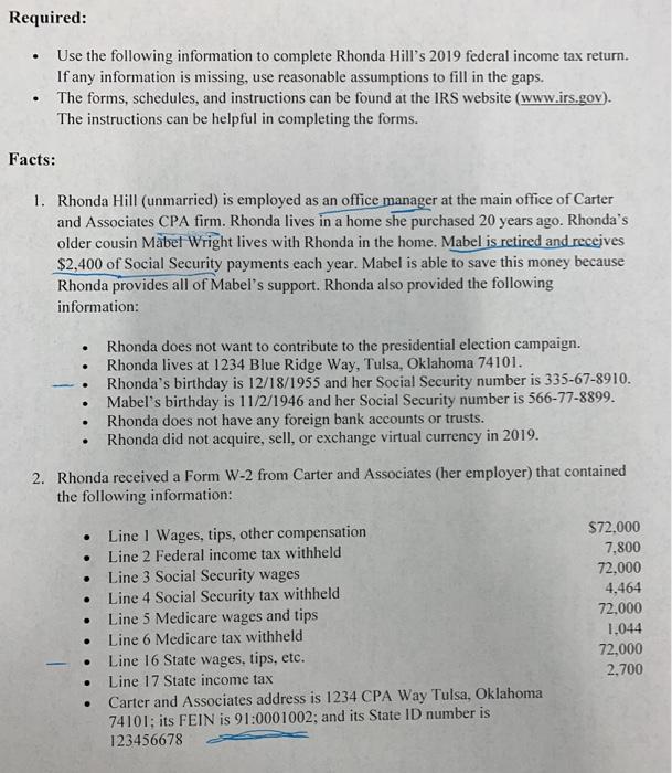 Solved Required • Use the following information to complete