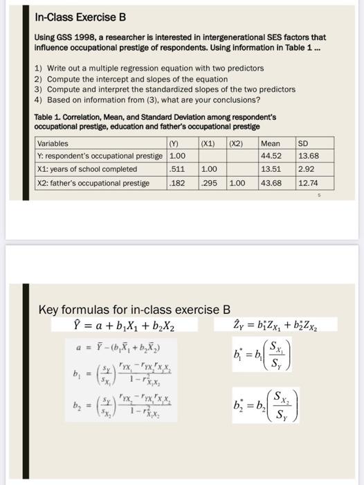 Solved In-Class Exercise B Using GSS 1998, A Researcher Is | Chegg.com