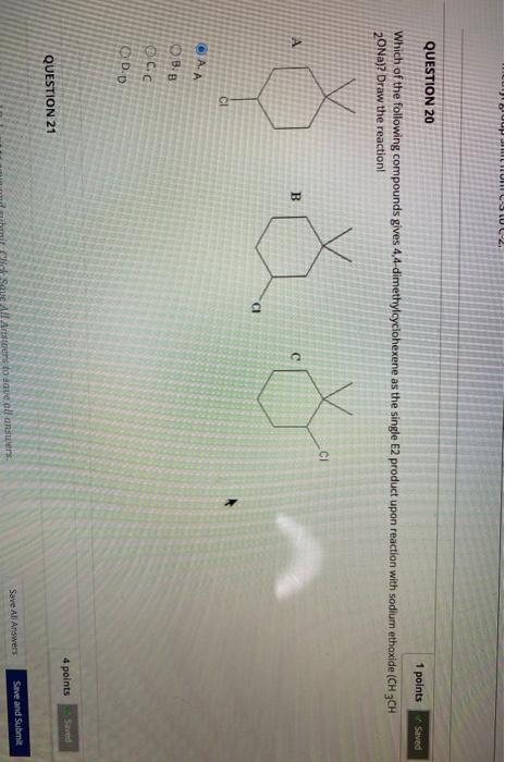 Solved GELEVISI QUESTION 20 1 points Saved Which of the | Chegg.com