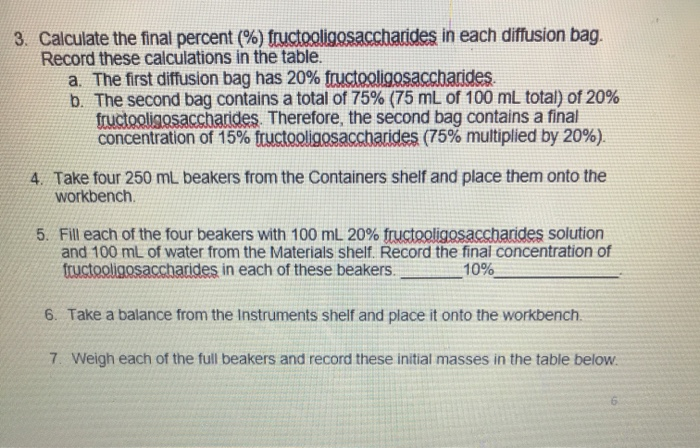 Solved Styles 8. Place one diffusion bag next to each | Chegg.com