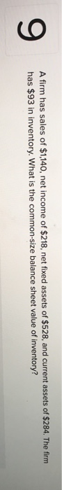 Solved A Firm Has Sales Of 1 140 Net Income Of 218 Net Chegg