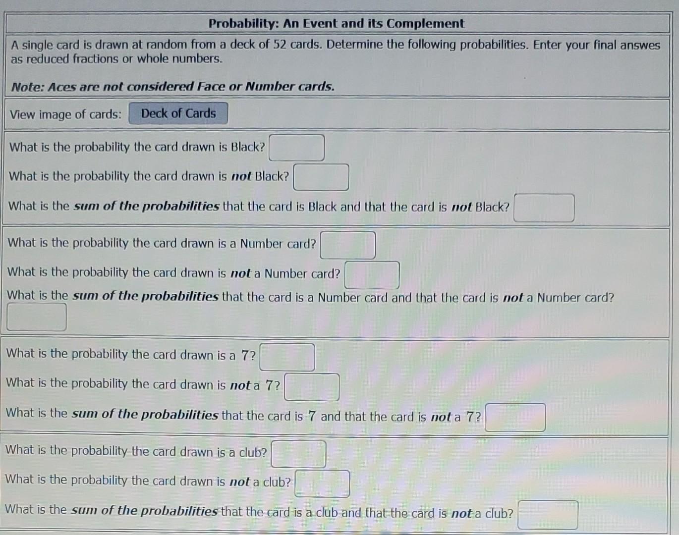 Solved Probability An Event And Its Complement A Single Chegg Solved Probability An Event And Its Complement A Single Chegg
