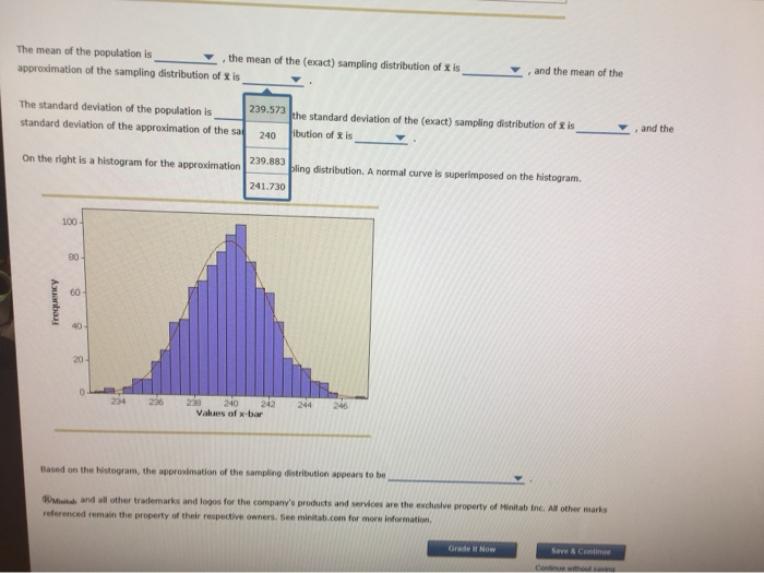 Sampling distribution example problem picture