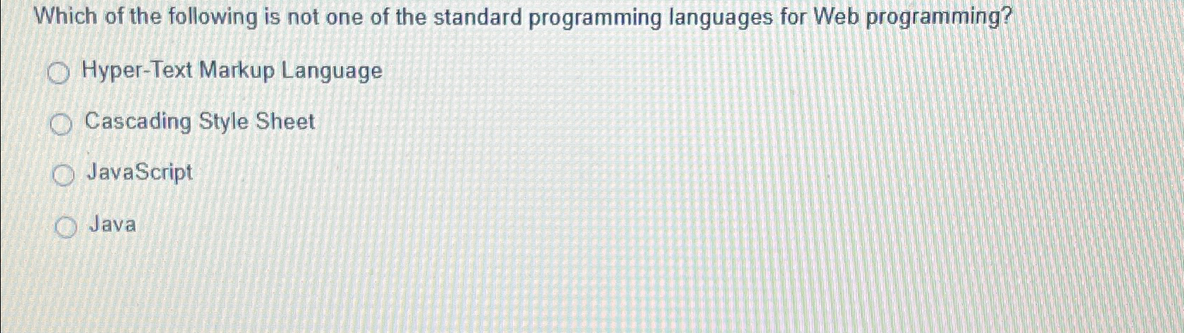 Which of the following is not one of the standard | Chegg.com