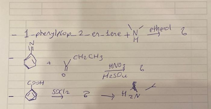 Solved 1 1-phenylprop_2_en_lene +`N etherol 6 M N \/1 COOH + | Chegg.com