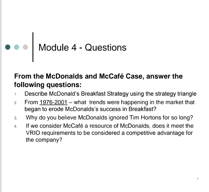 case study of mcdonald's questions and answers