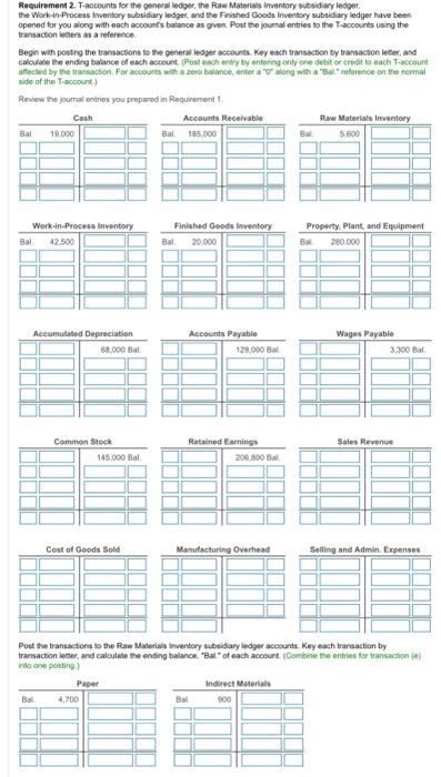 Solved Data tableRequirements 1. Journalize the transactions | Chegg.com