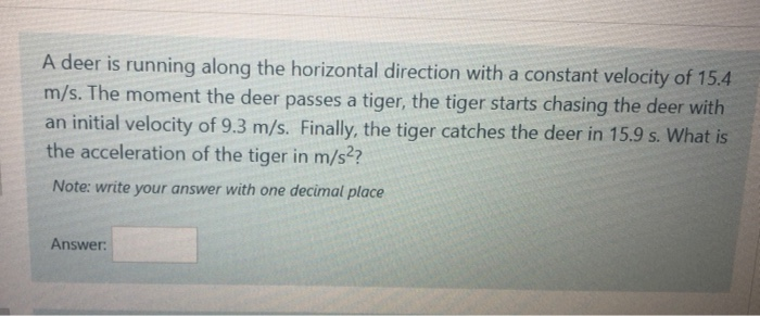 the tiger and the deer notes