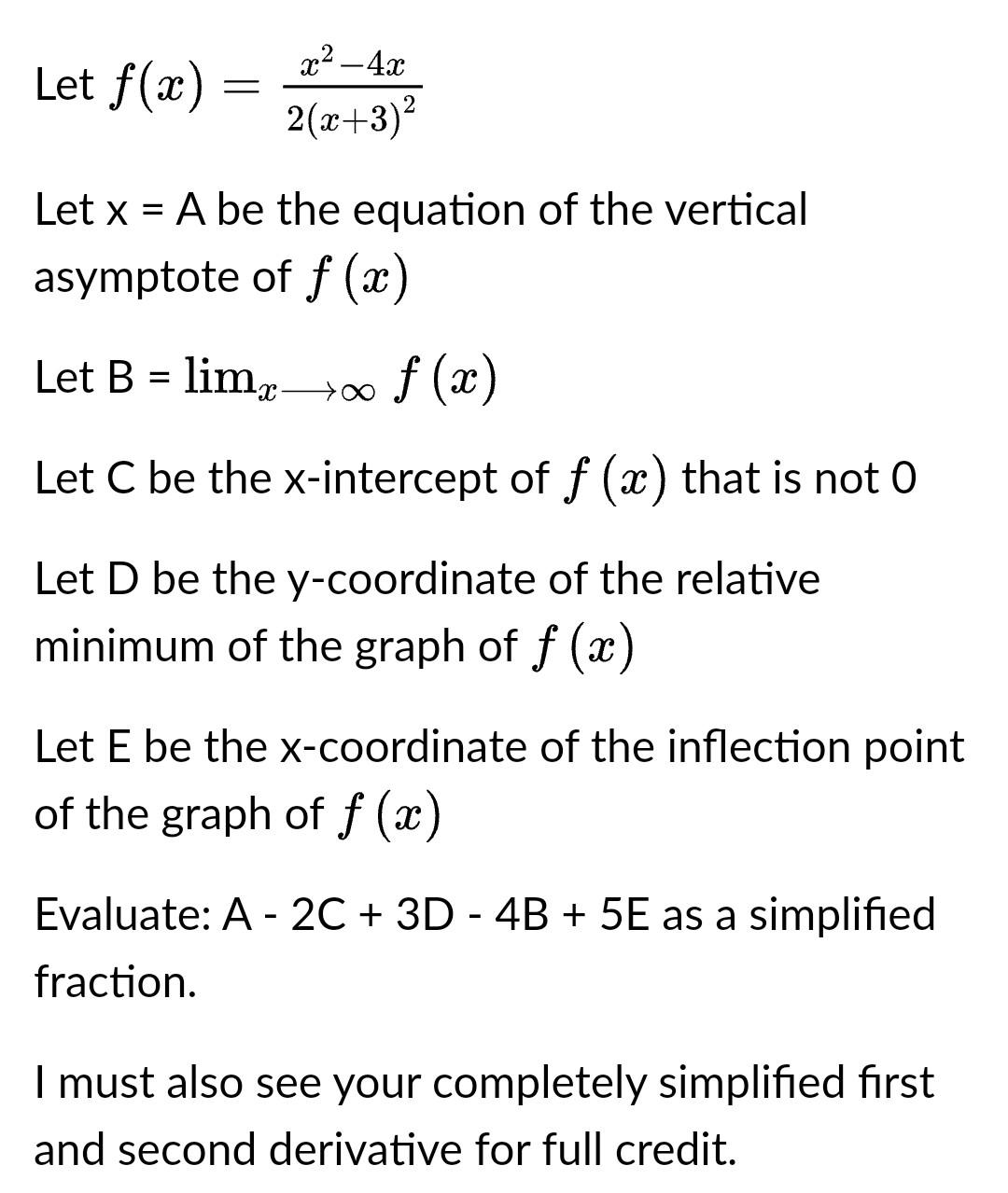 Solved Let F X 2 X 3 2x2−4x Let X A Be The Equation Of The