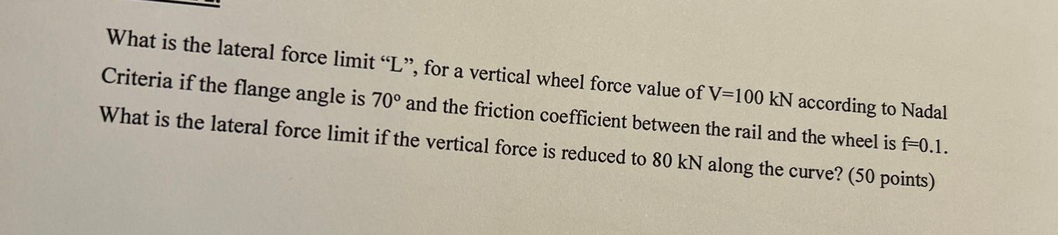 Solved What is the lateral force limit 