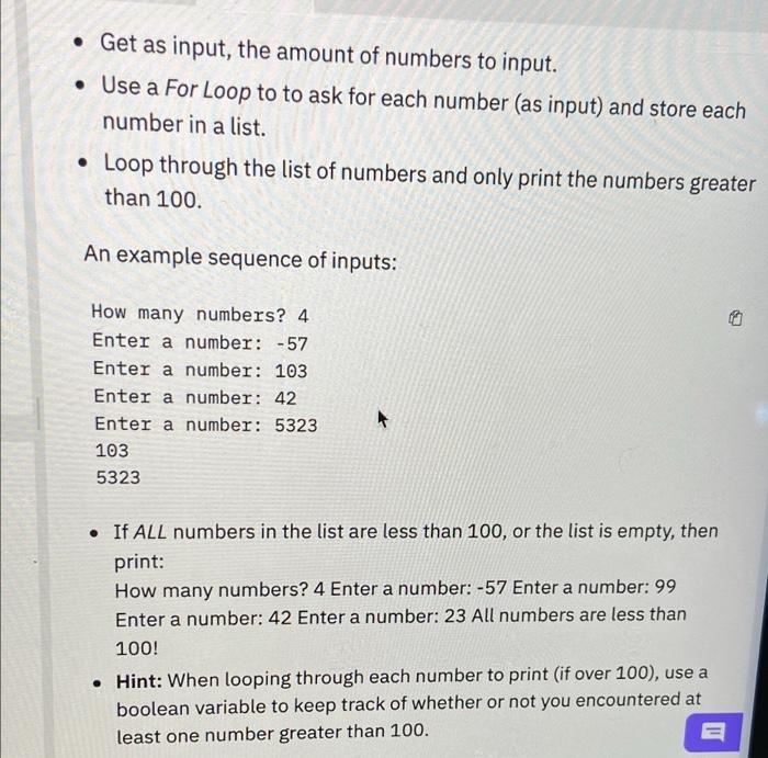 Solved Instructions: Write code that does the following: • | Chegg.com