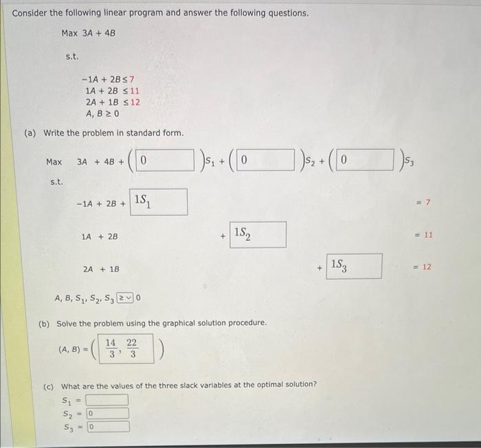 Solved Consider The Following Linear Program And Answer The | Chegg.com