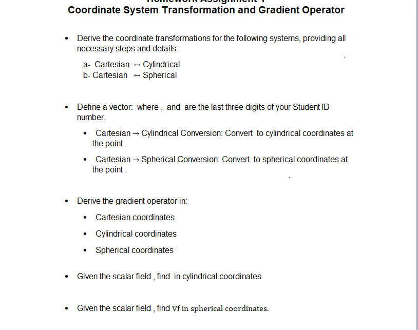 Solved Coordinate System Transformation and Gradient | Chegg.com