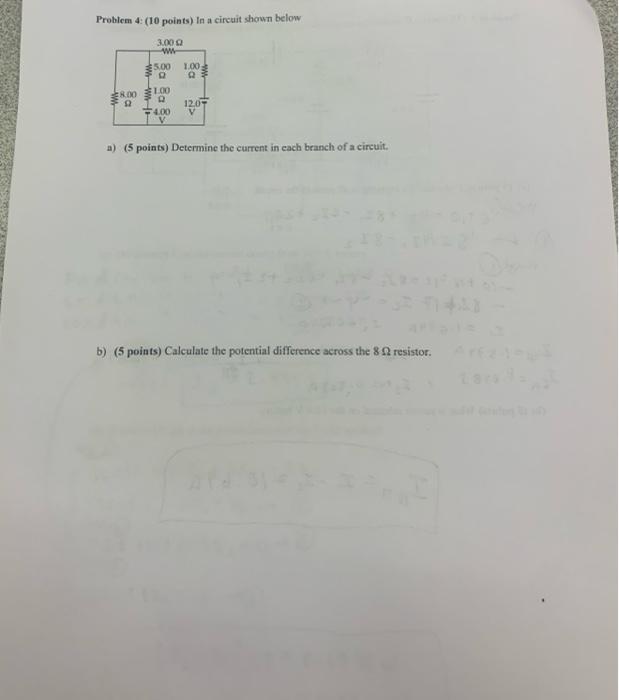 Solved Problem 4: (10 Points) In A Circuit Shown Below) A) | Chegg.com