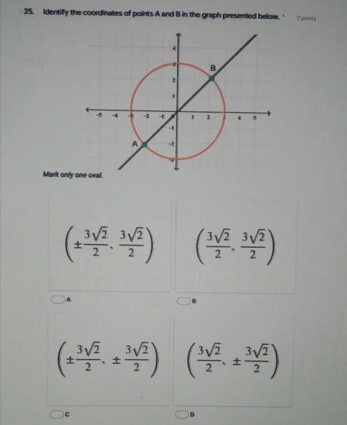 Solved Identify The Coordinates Of Points A And B In The | Chegg.com