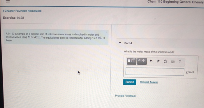 Solved = Chem 110 Beginning General Chemist | Chegg.com