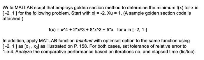 golden max matlab method