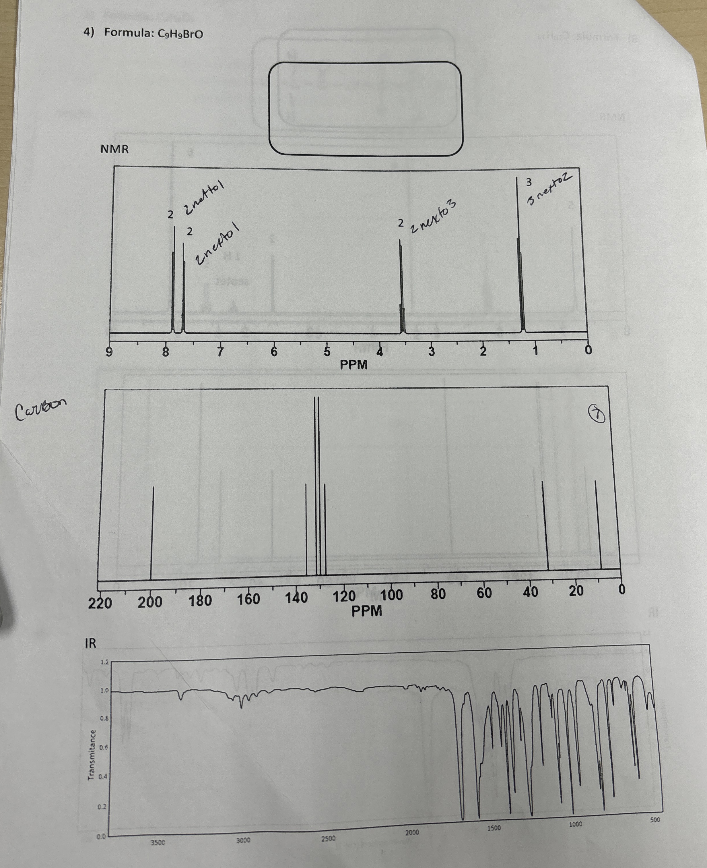 Formula C9H9BrOdraw the molecule based on the group