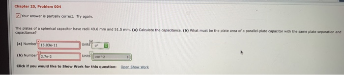 Solved Chapter 25, Problem 004 Your answer is partially | Chegg.com