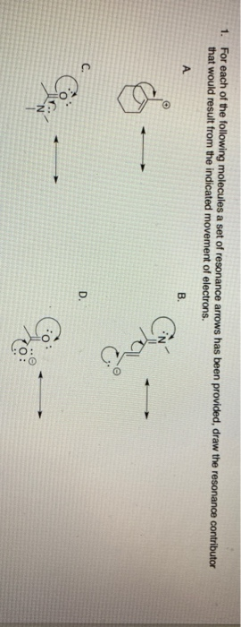 Solved 1. For each of the following molecules a set of | Chegg.com
